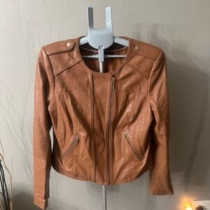 Women's Tan Leather Jacket